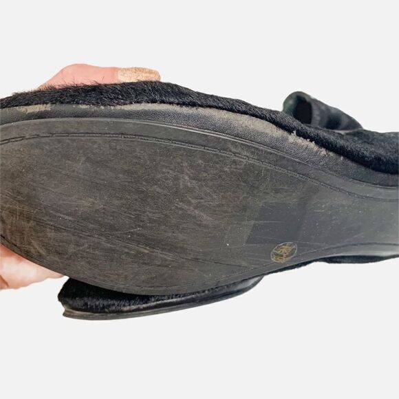 Tory Burch Eddie w/Binding- Haircalf/Mestico in Black Ballet Flats Women’s 6.5 M - Picture 11 of 11